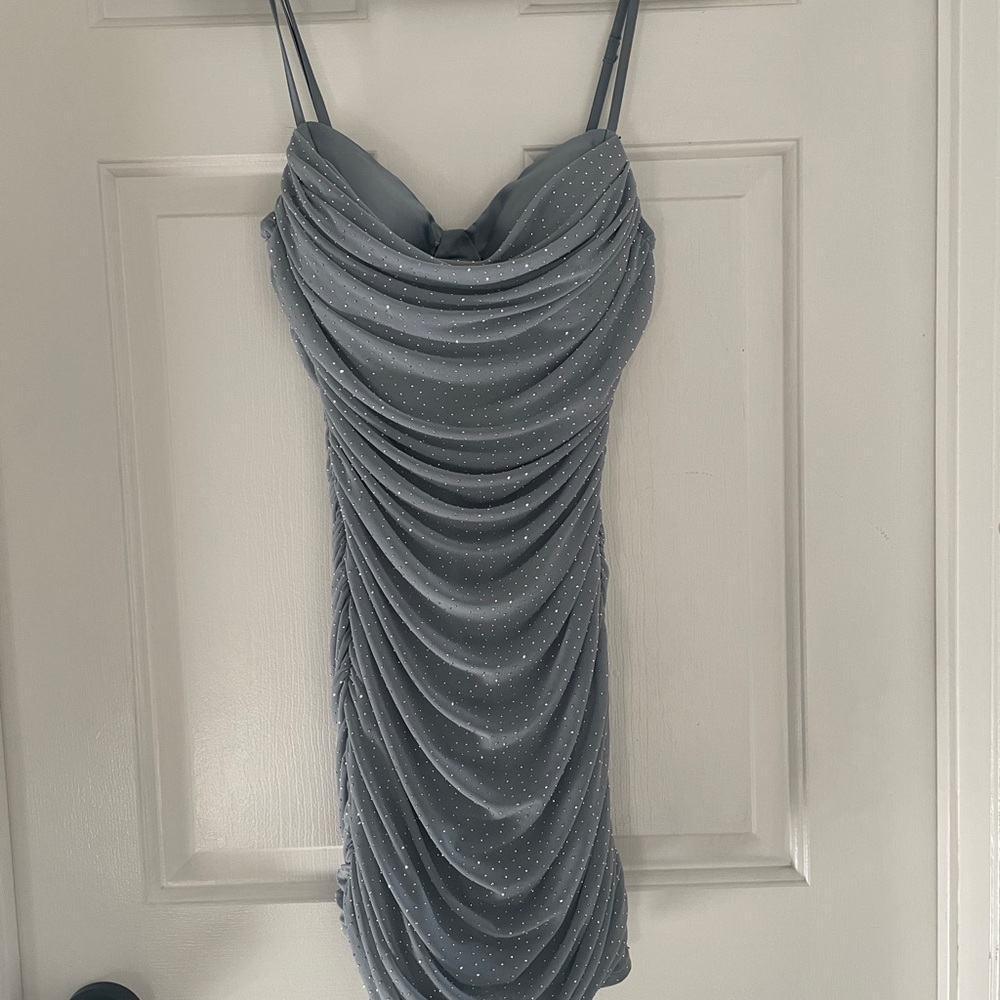 Gray Sleeveless Bodycon Mini Dress